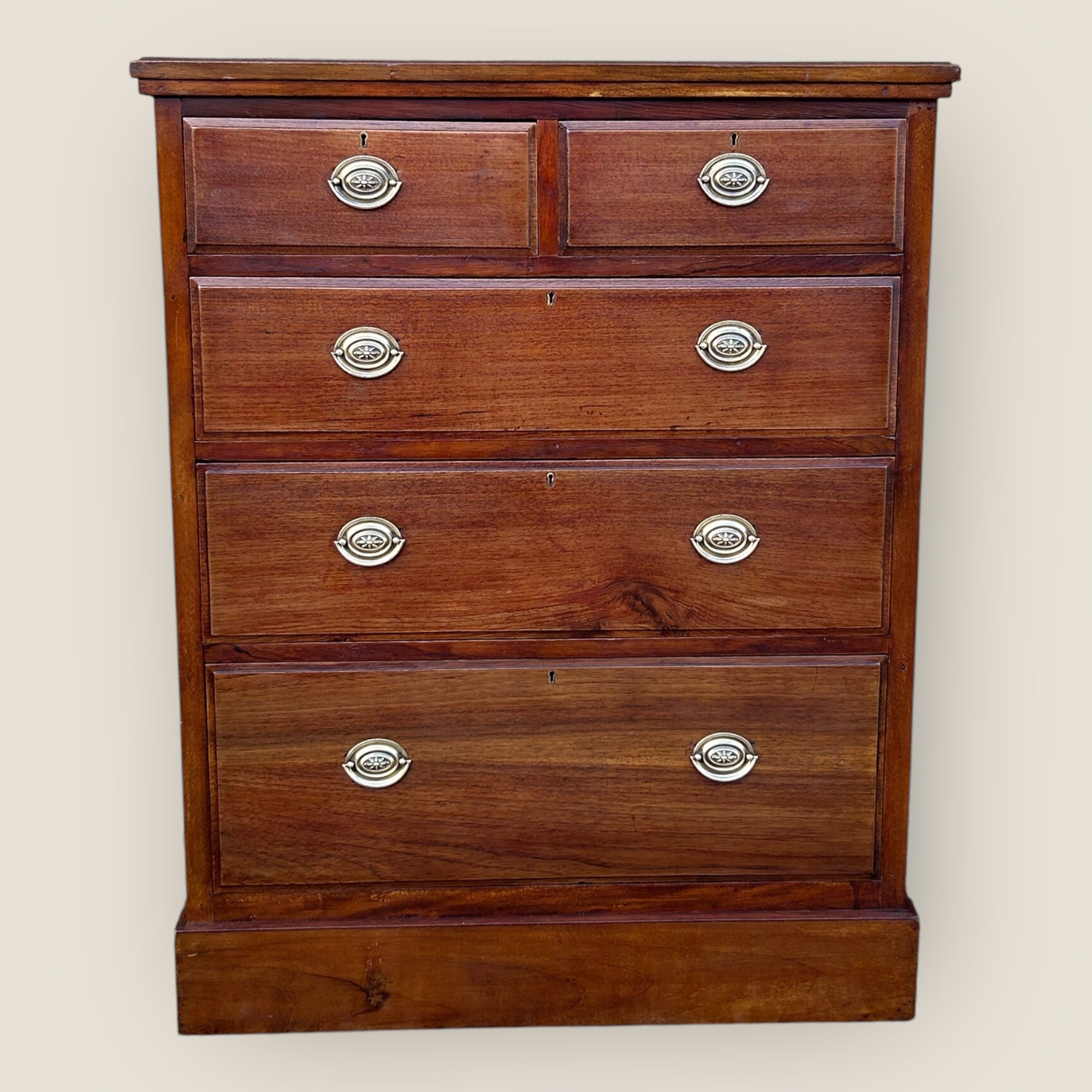 Antique Edwardian Mahogany Chest Of 5 Drawers