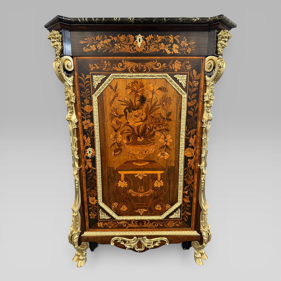 Antique Edward Holmes Baldock Ormolu Pier Cabinet with Blake Marquetry
