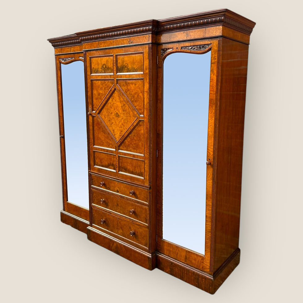 Thumbnail: Victorian Pollard Oak Bedroom Suite by Maple & Co