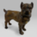 Antique Austrian Terracotta Life-Size Pug Puppy Dog Sculpture