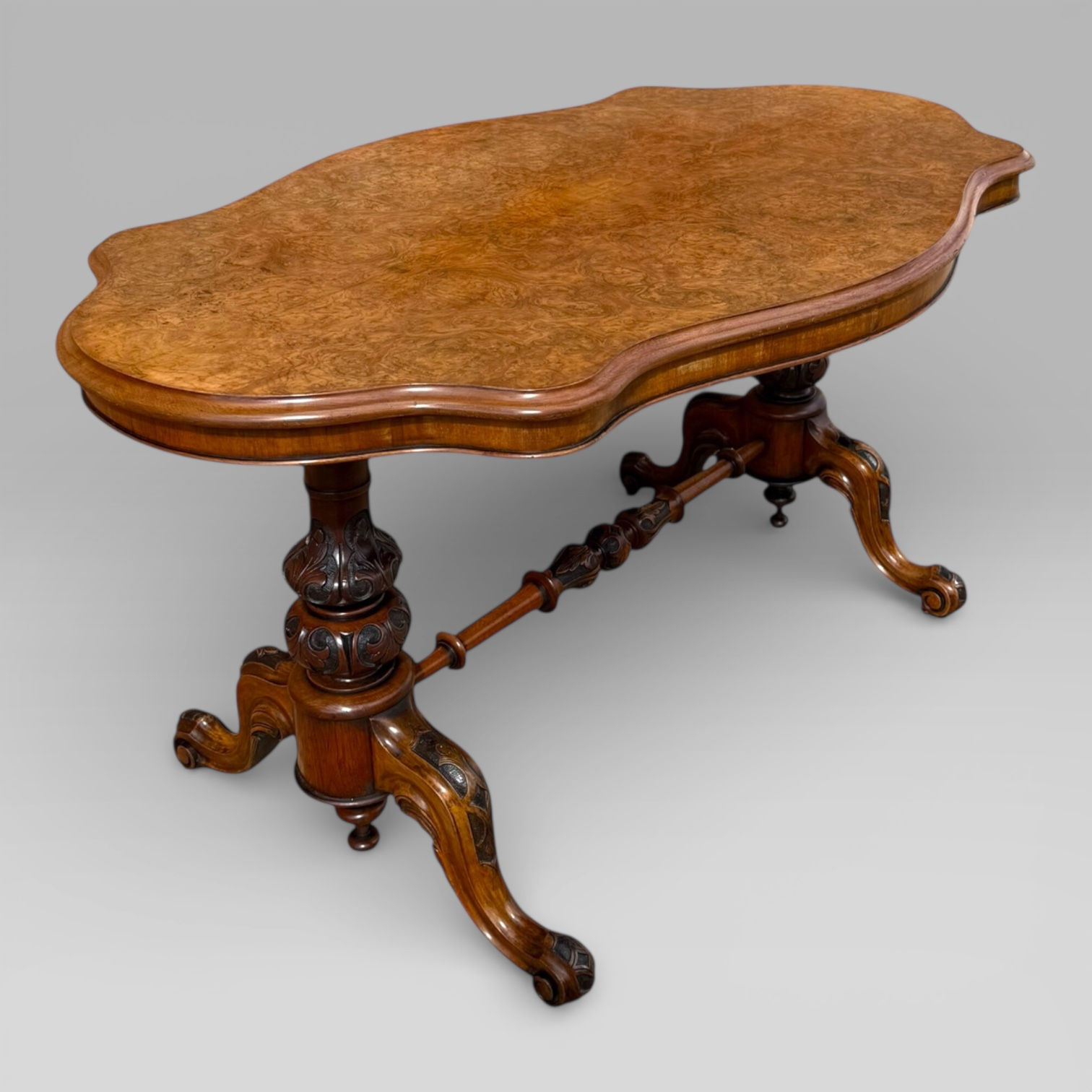 Victorian Burr Walnut Centre Table