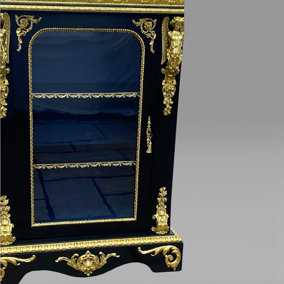 Thumbnail: Napoleon III Brass & Ebonised Pier Cabinet With a Gallery