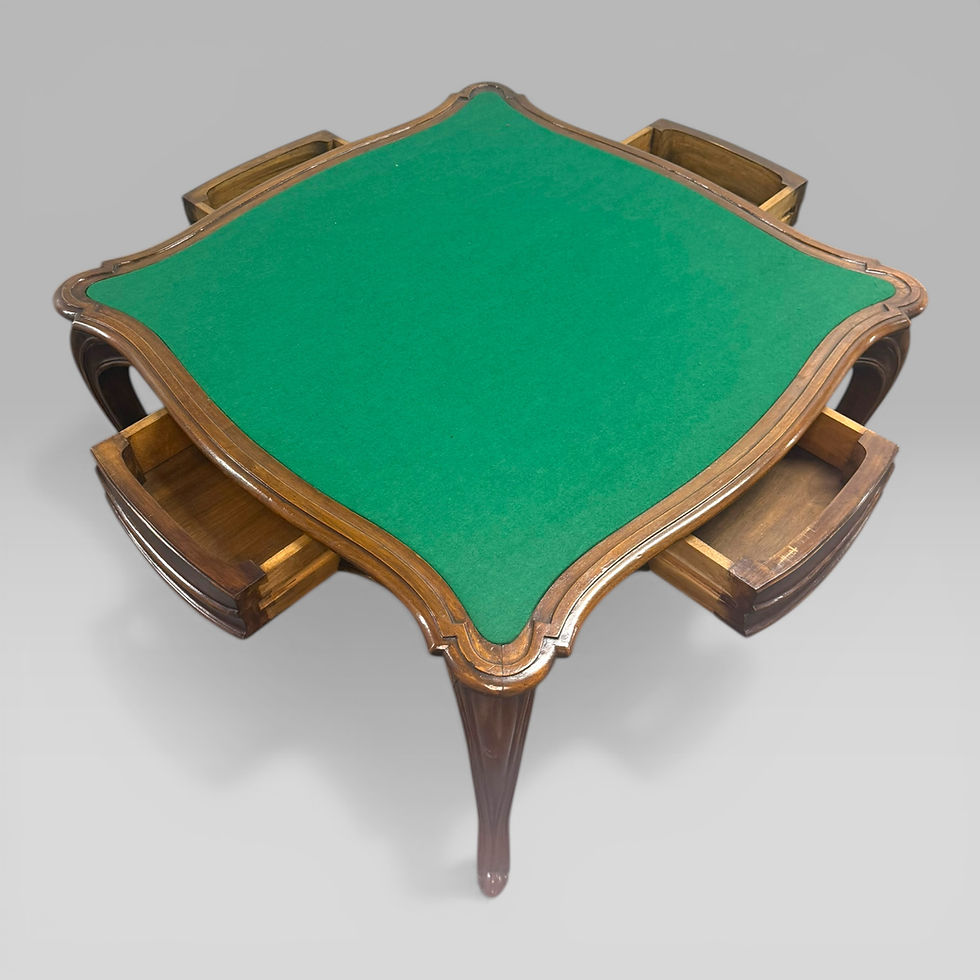 Antique French Walnut Fixed Card Centre Table