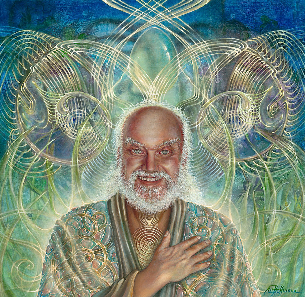 Portrait Of Ram Dass by Martina Hoffmann