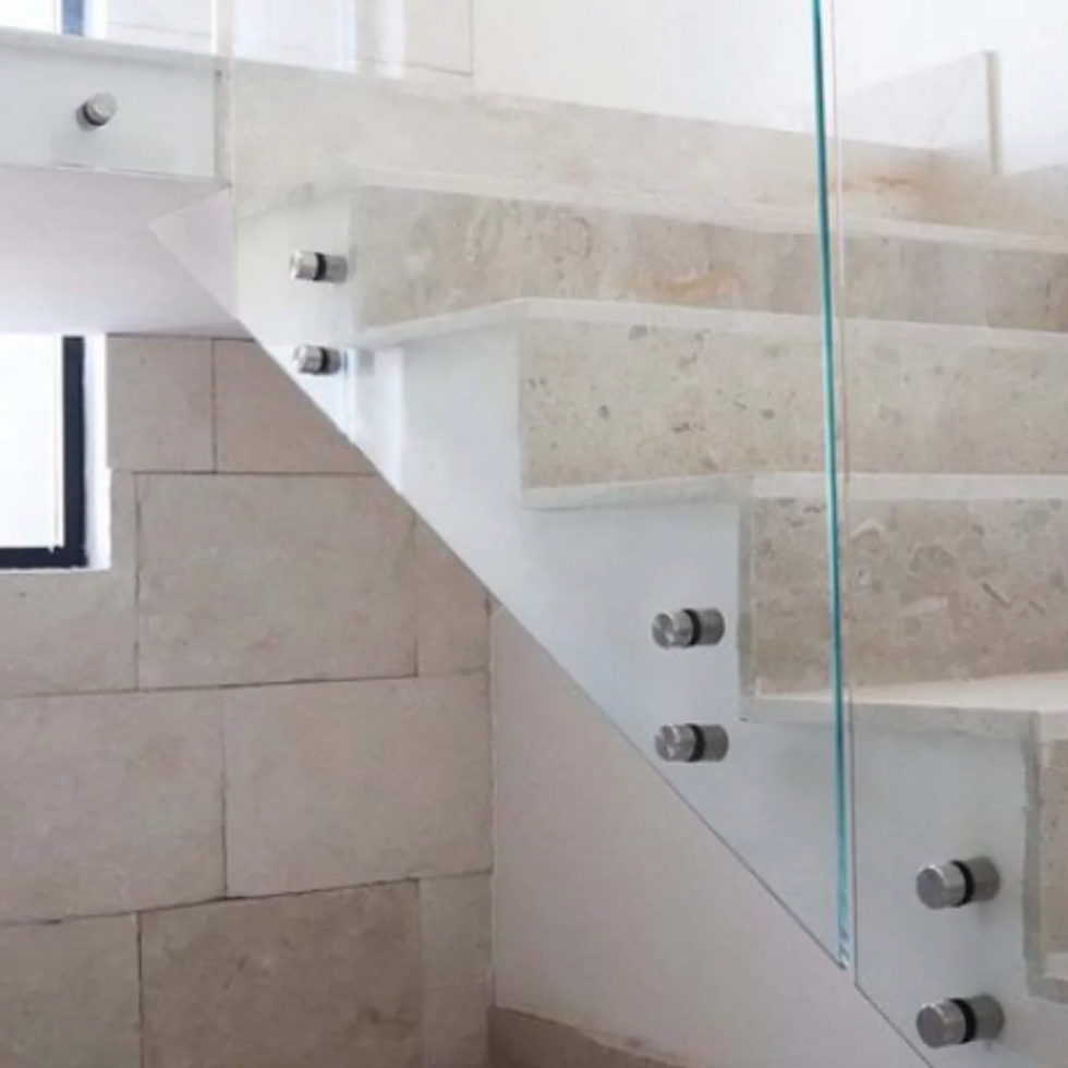 Herraje de Fijación Muro a Vidrio Tipo Chapeton Para Barandal De Cristal