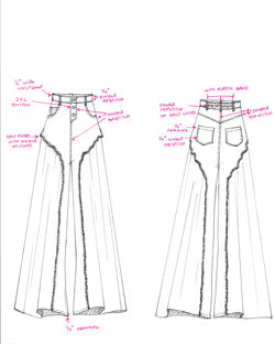 Lace and Denim Sketch