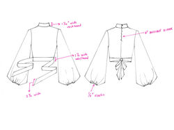 Turtleneck Longsleeve top sketch