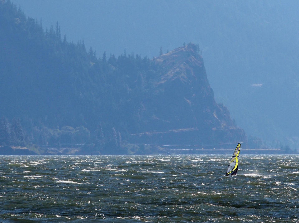 Windsurfer on the water