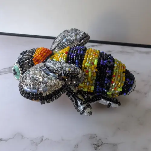 Thumbnail: Seed Bead Bumblebee (6.5"x5.5"x1.5")