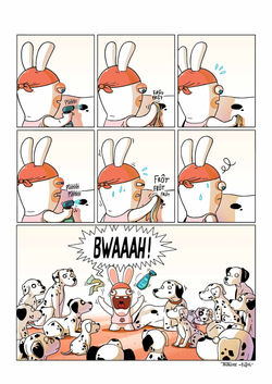 Planche the lapins crétins tome 1