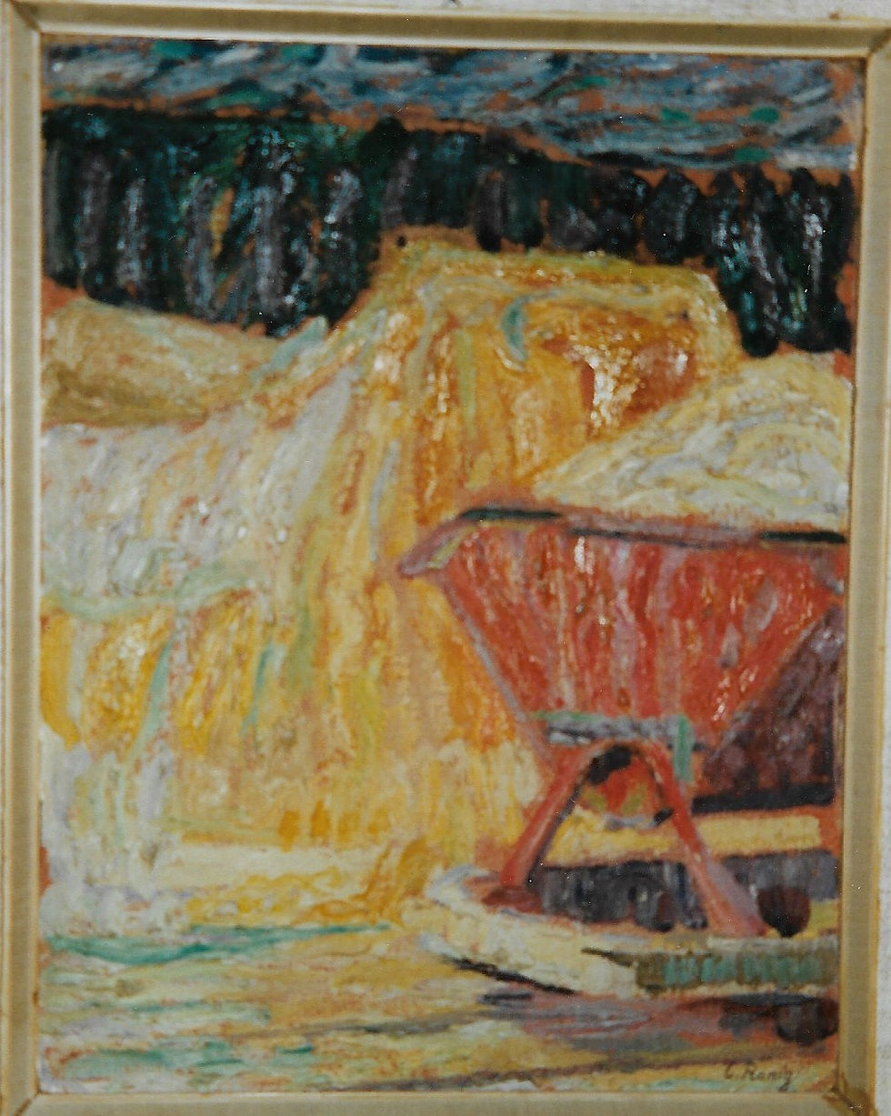 1912_Kalkgrube mit Lore 50*38cm