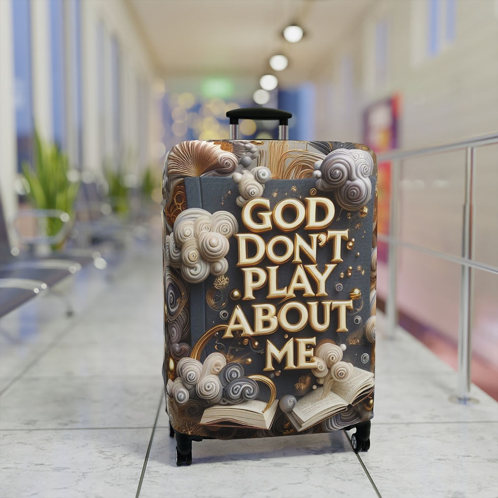 Thumbnail: God Don't Play Luggage Cover