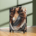 Thumbnail: Gray & White Blossoms Luggage Cover