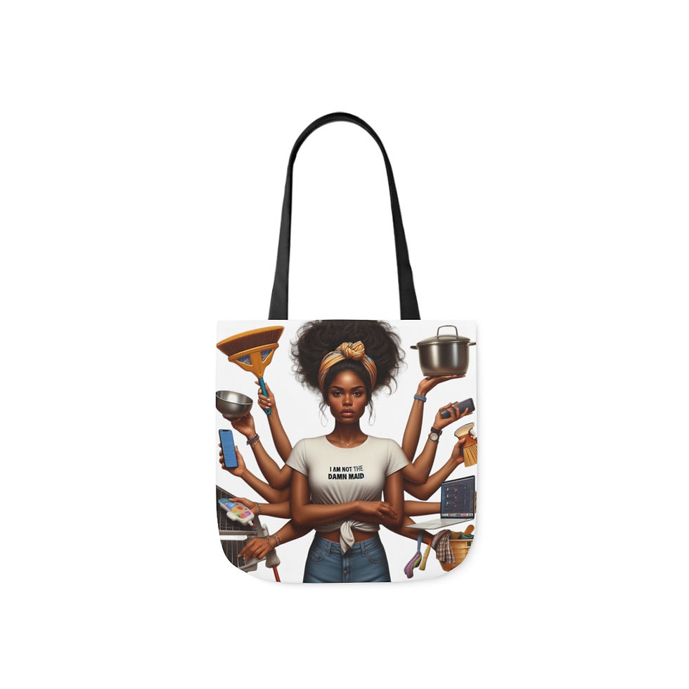 Thumbnail: Not Enough Hands Canvas Tote Bag, 5-Color Straps