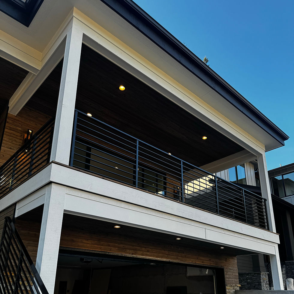 Deck Modern Horizontal Railing - Kirkland