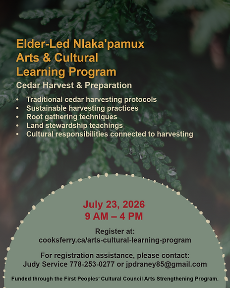 Nlaka'pamux Arts & Cultural Learning Program-3-Module 1 Cedar Harvest & Preparation Graphi