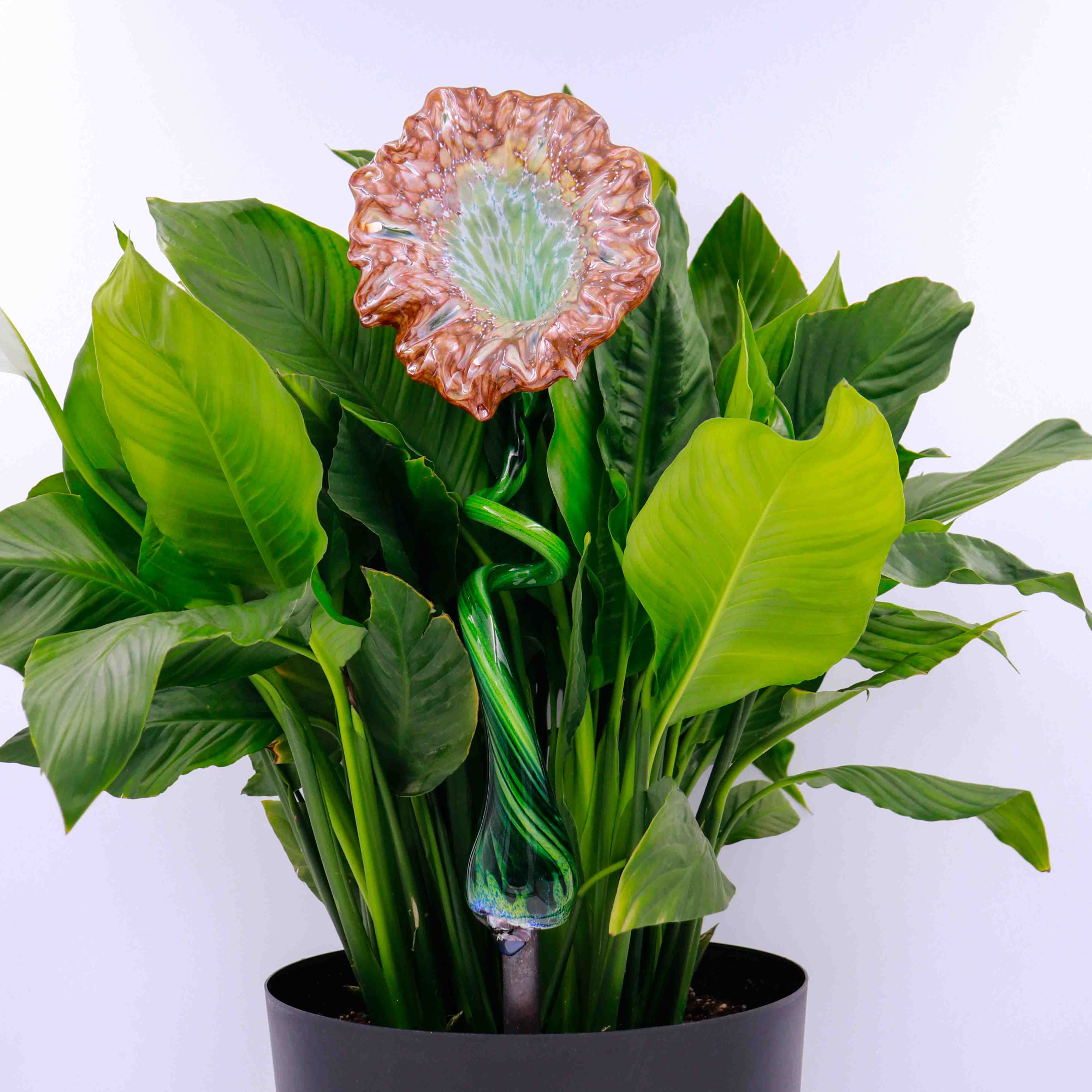 Monarch Nectar Flower Glass Garden Art