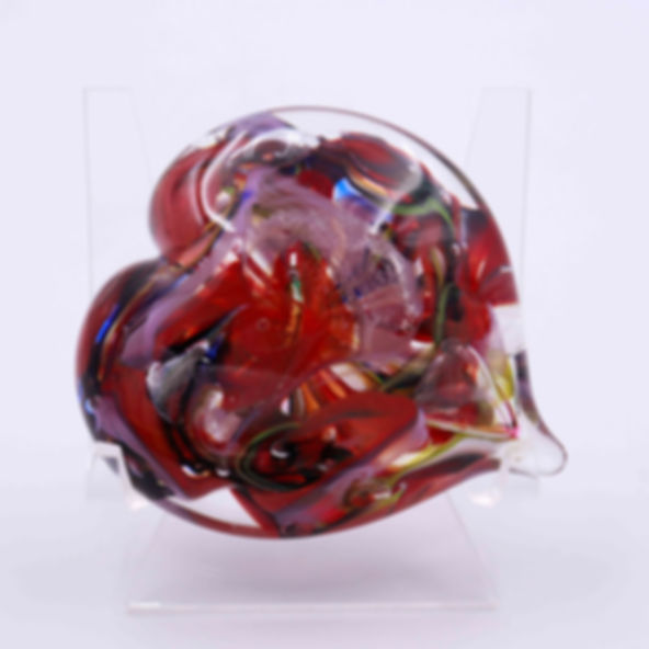 Dichroic Love Rush Glass Heart