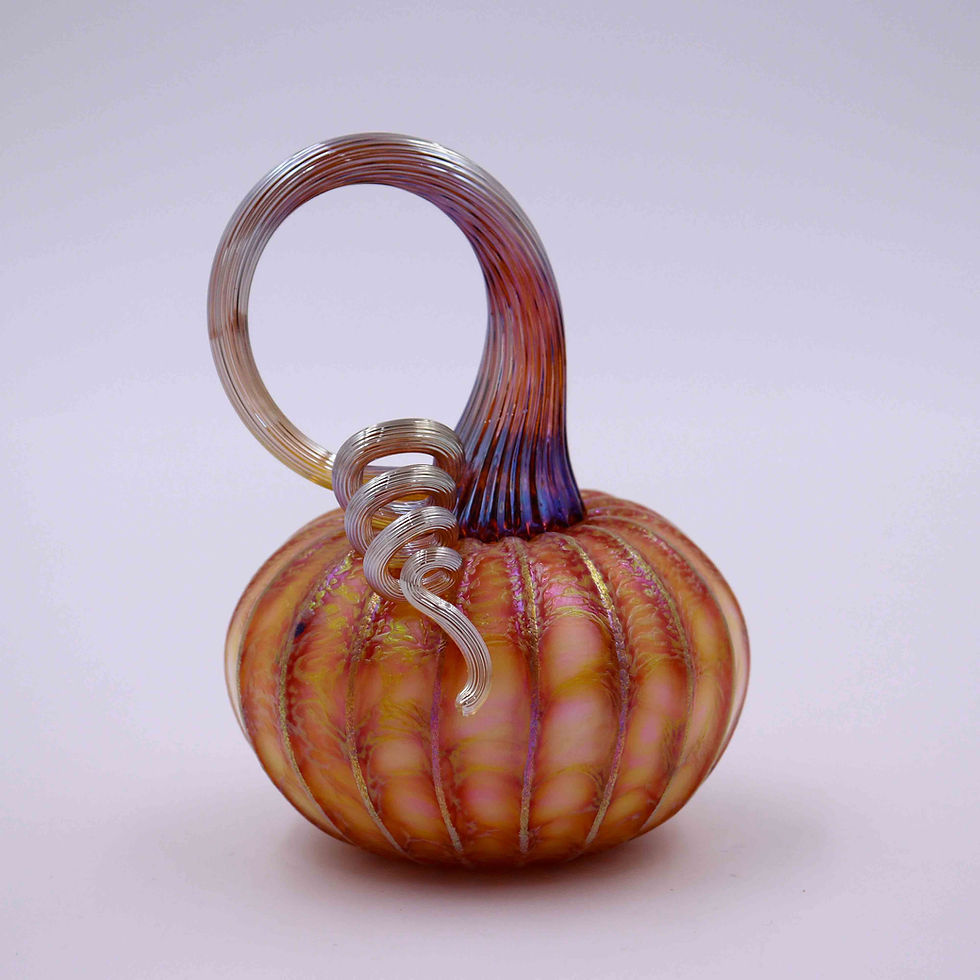 Thumbnail: Soft Orange Glow Glass Pumpkin