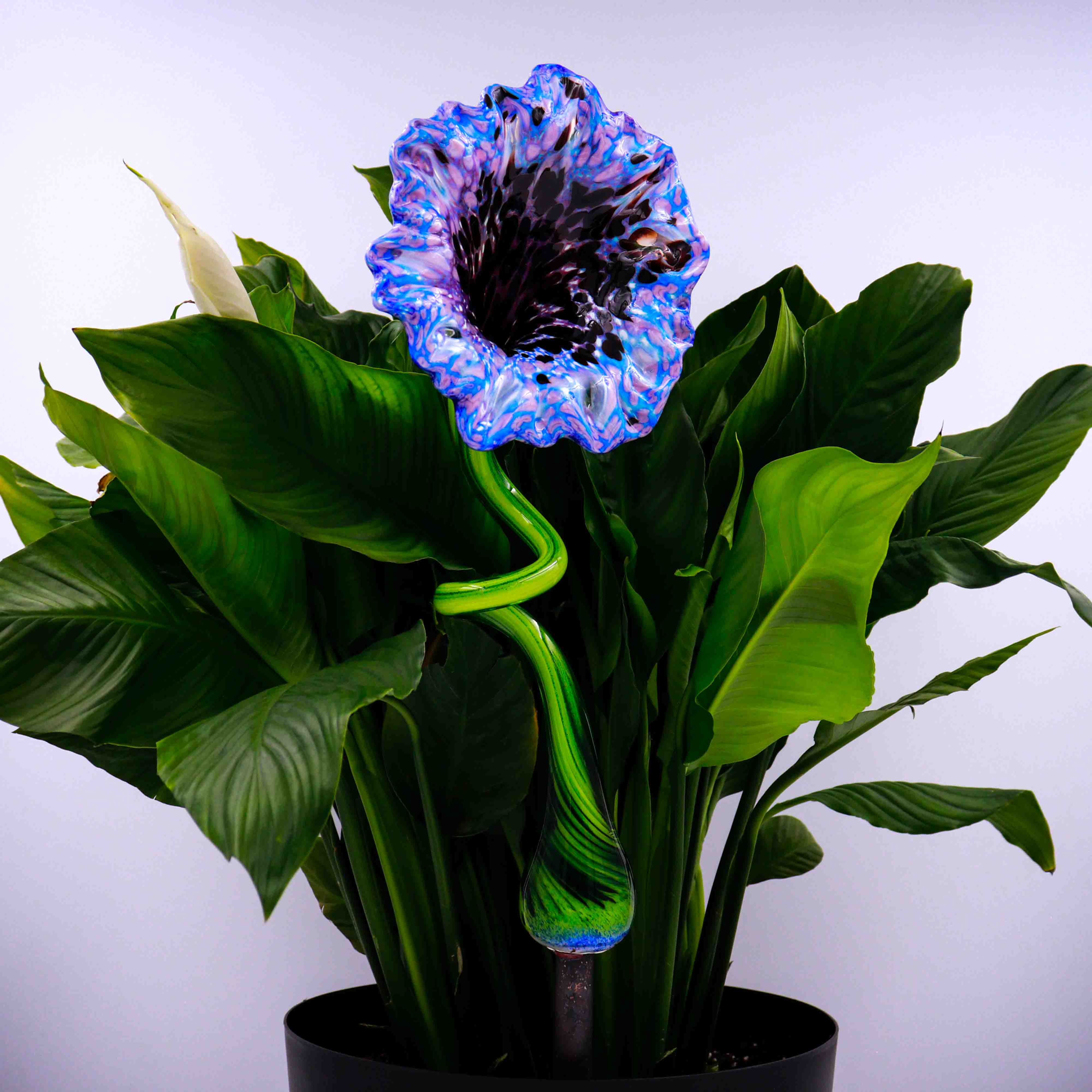Morning Glory Flower Glass Garden Art