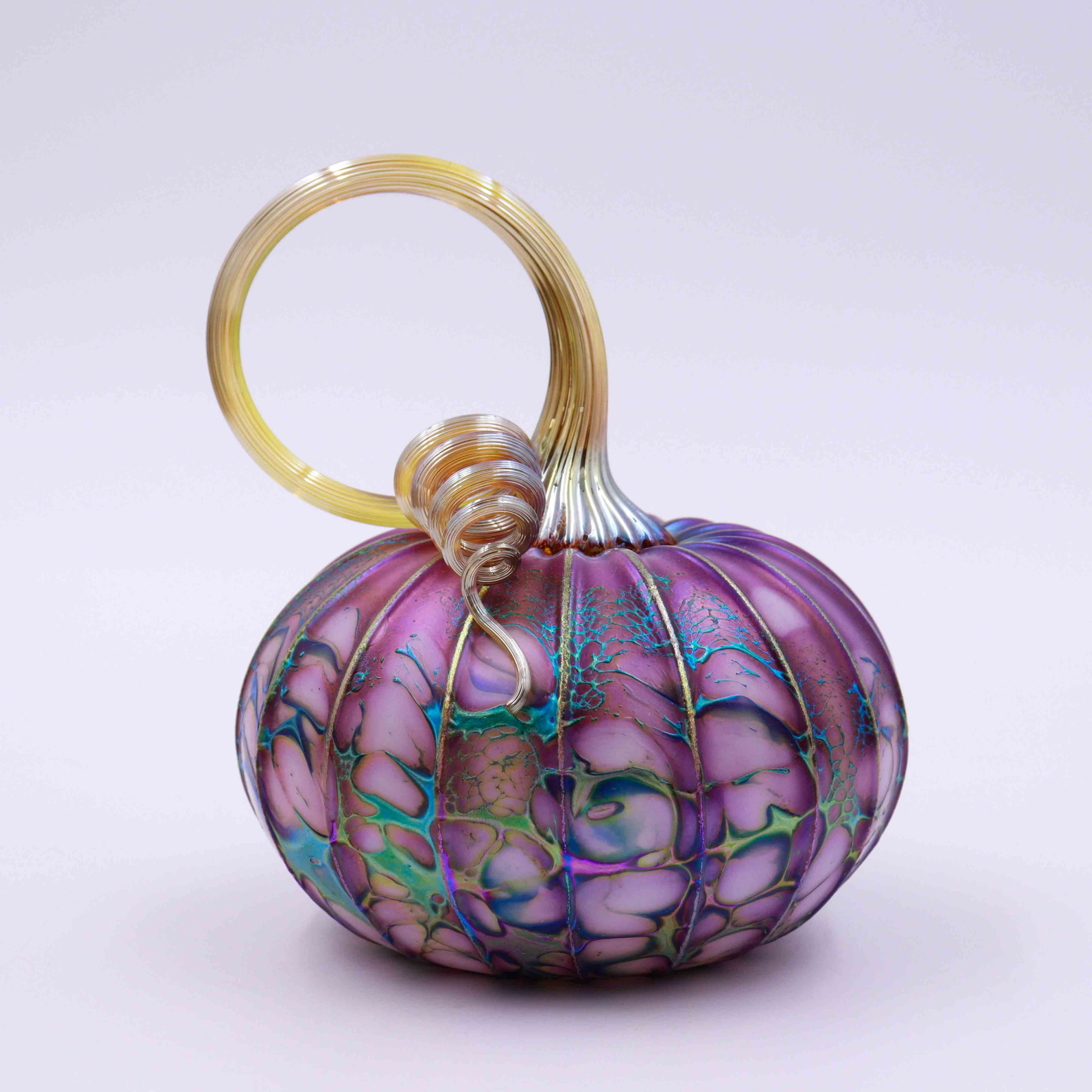 Thistle Crystalline Glass Pumpkin