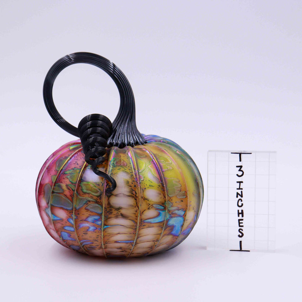 Thumbnail: Rainbow Baby Glass Pumpkin