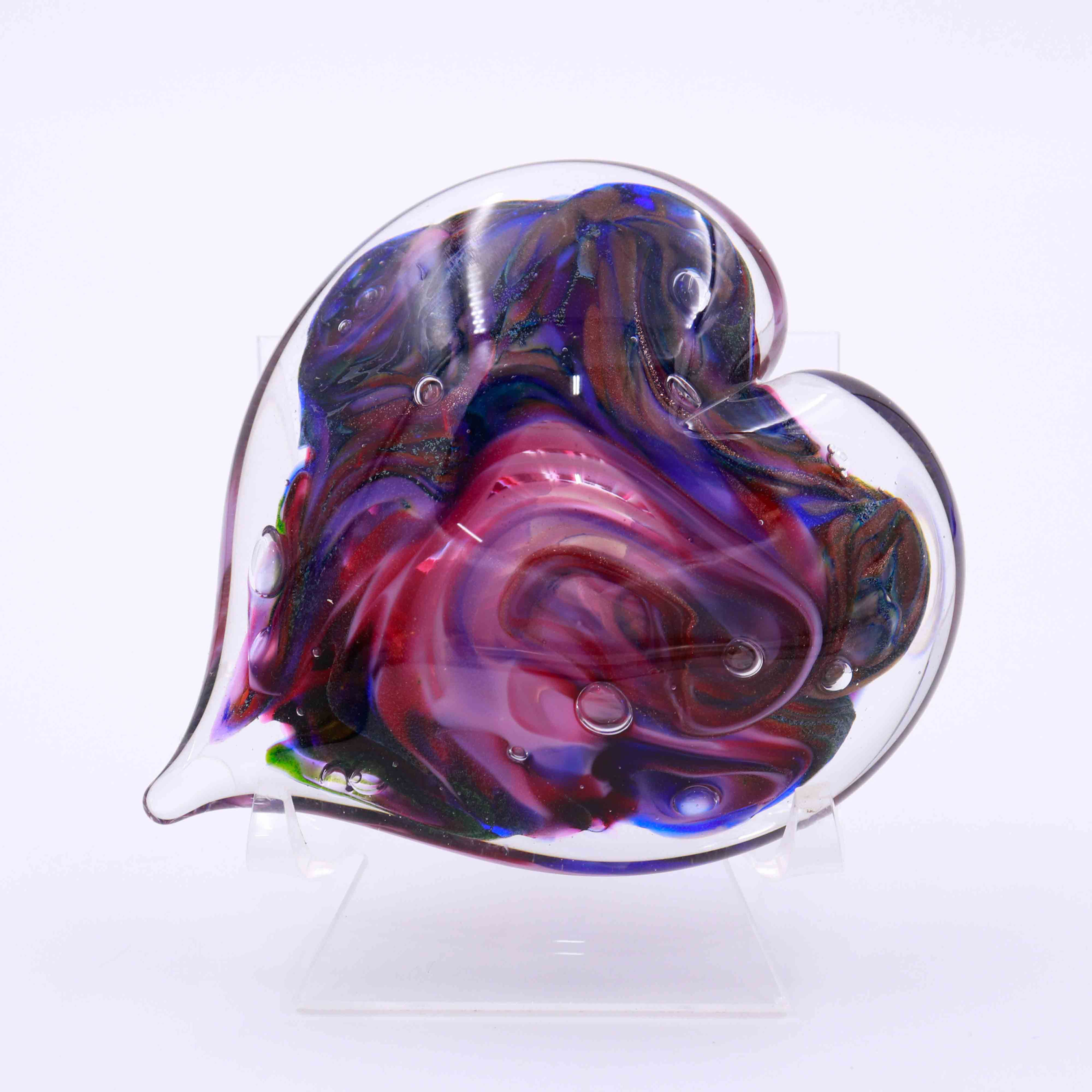 Dichroic Sweet Cosmo Glass Heart