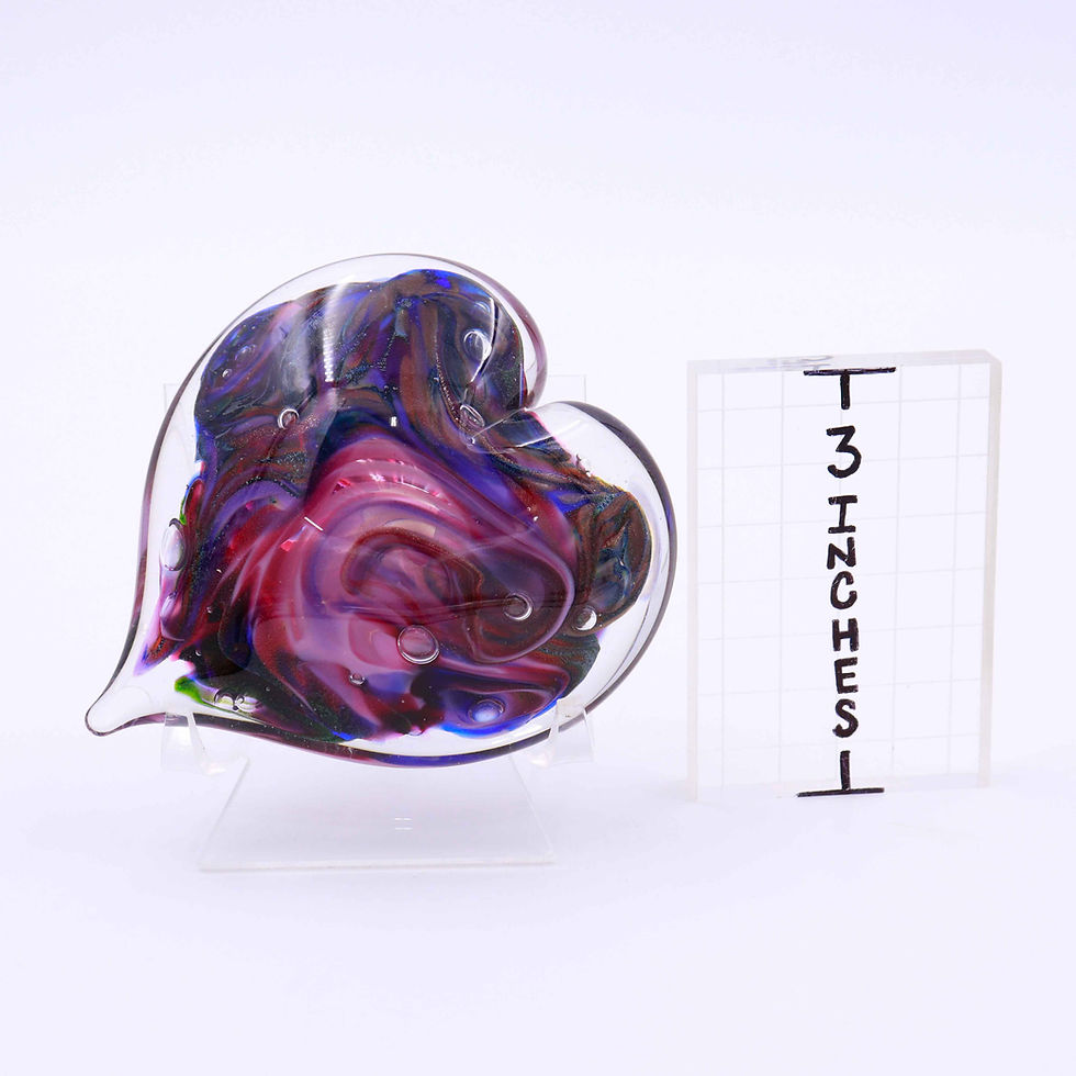 Thumbnail: Dichroic Sweet Cosmo Glass Heart