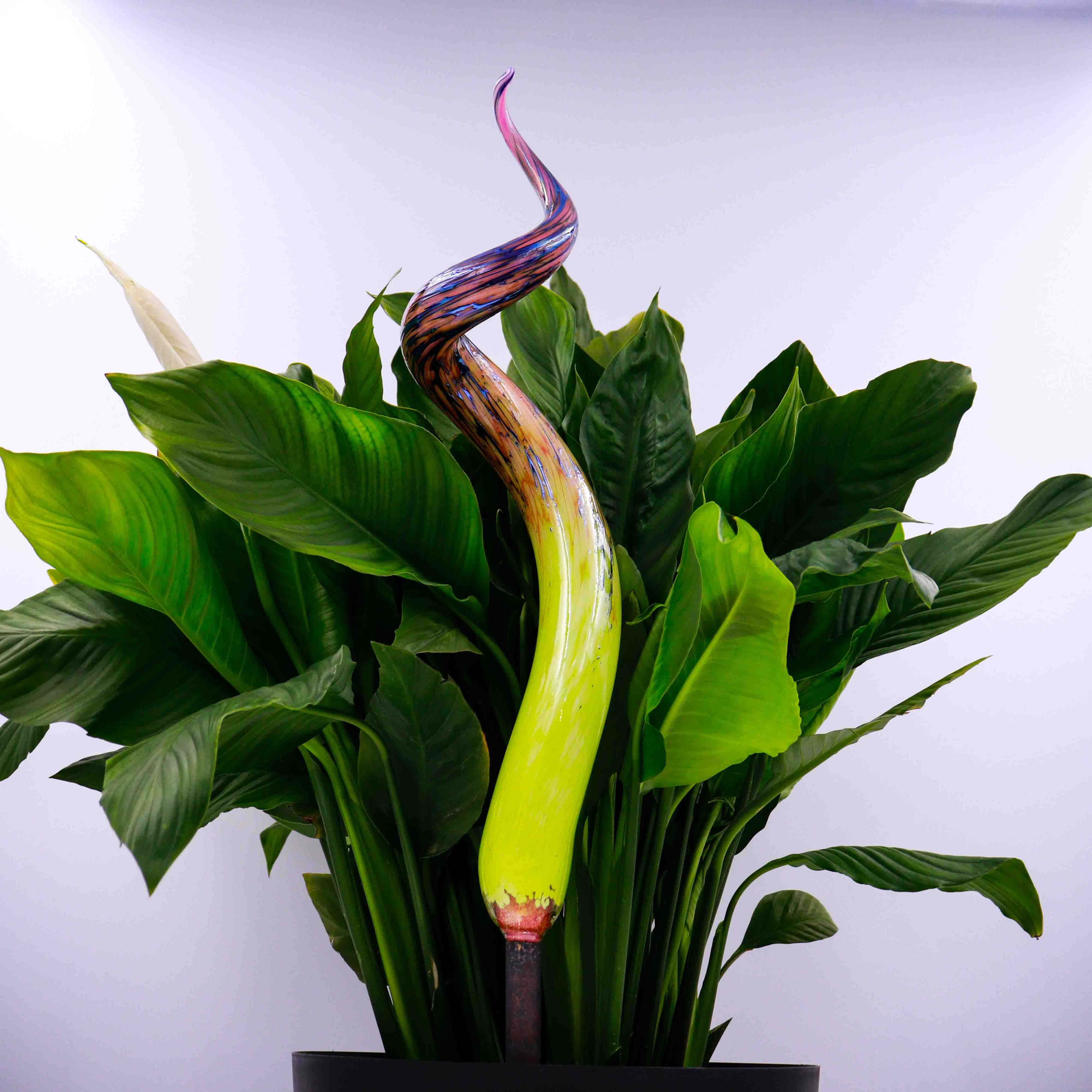 Tutti Fruity Spiral Glass Garden Art