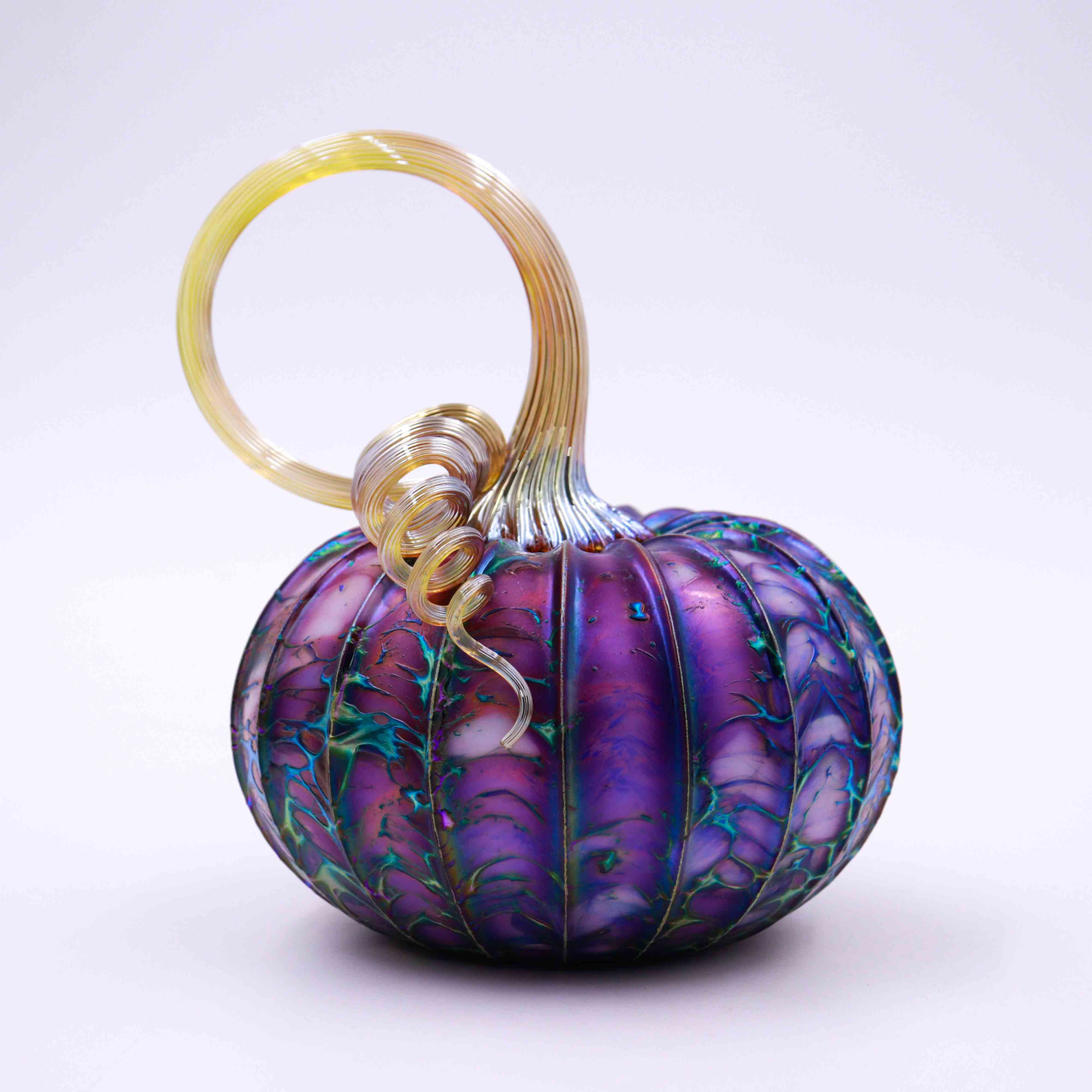 Orchid Forest Glass Pumpkin