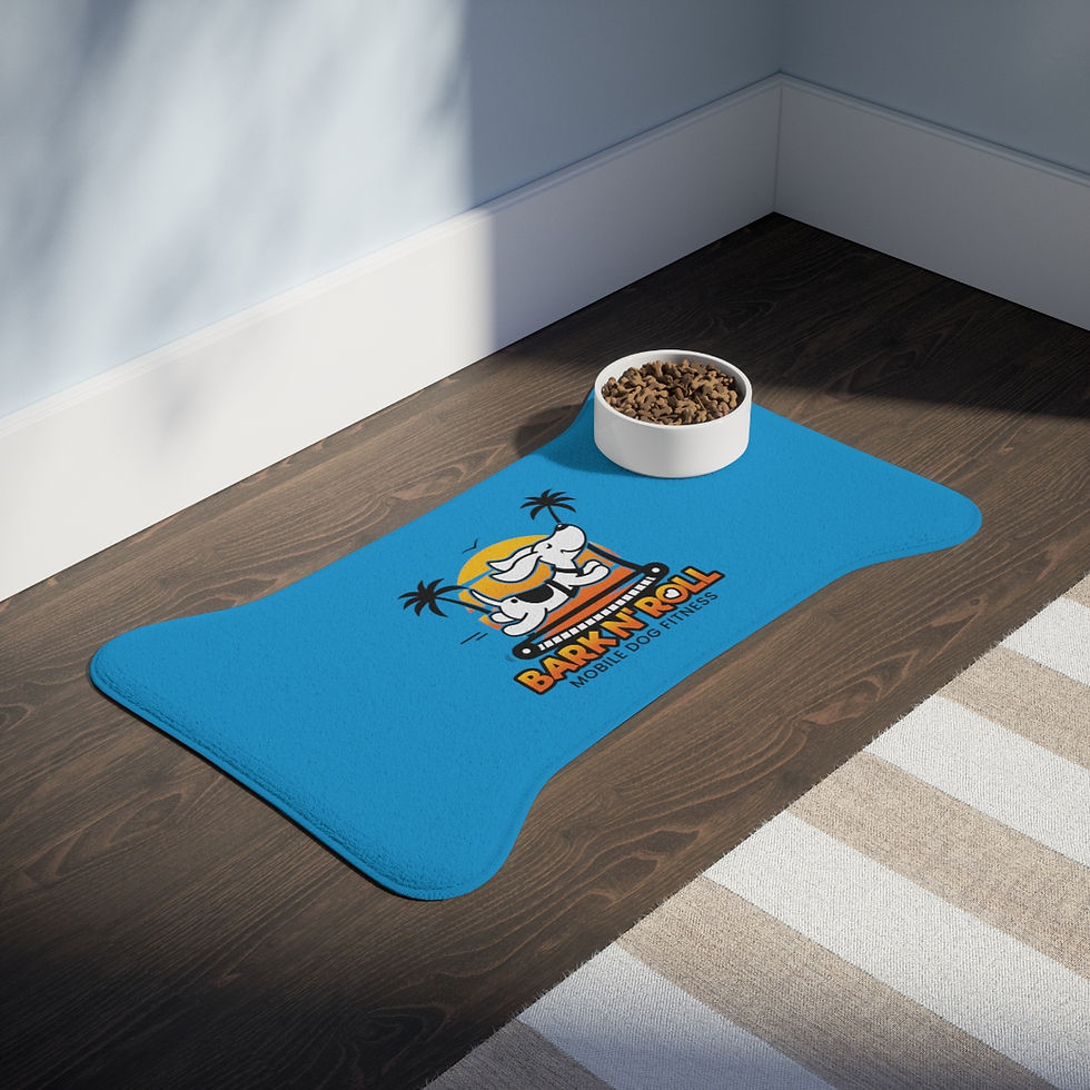 Thumbnail: Pet Feeding Mats in Bark N' Roll signature blue color