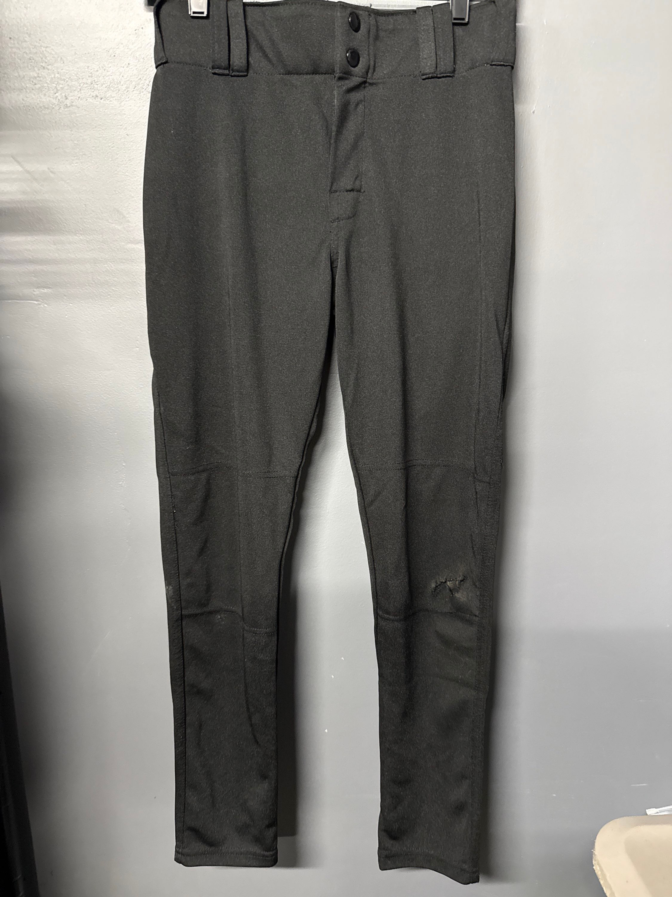 Alleson Black Baseball Pants YL (hole in left knee)