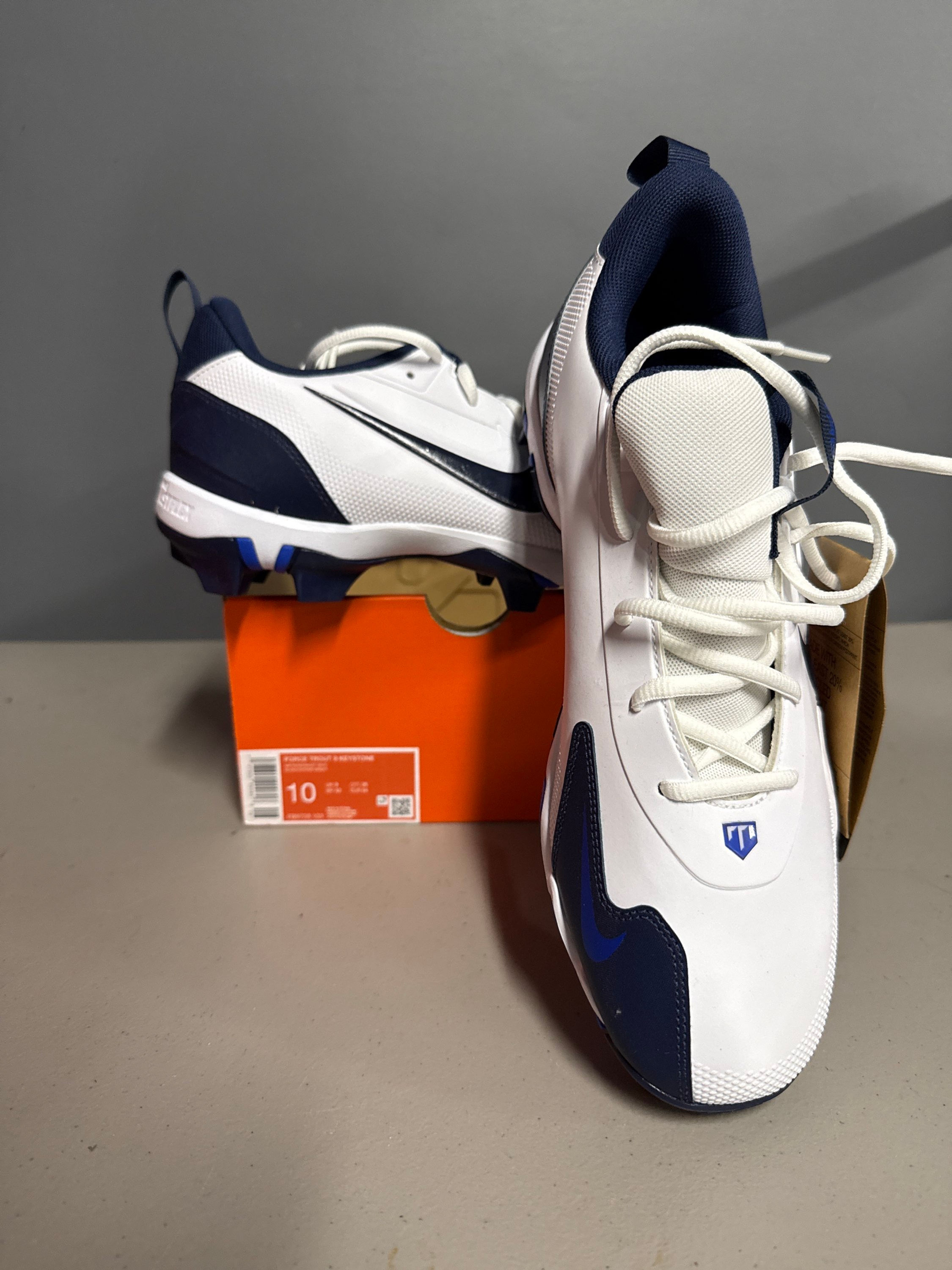 New Nike Trout Keystone Navy Molded Cleats 10