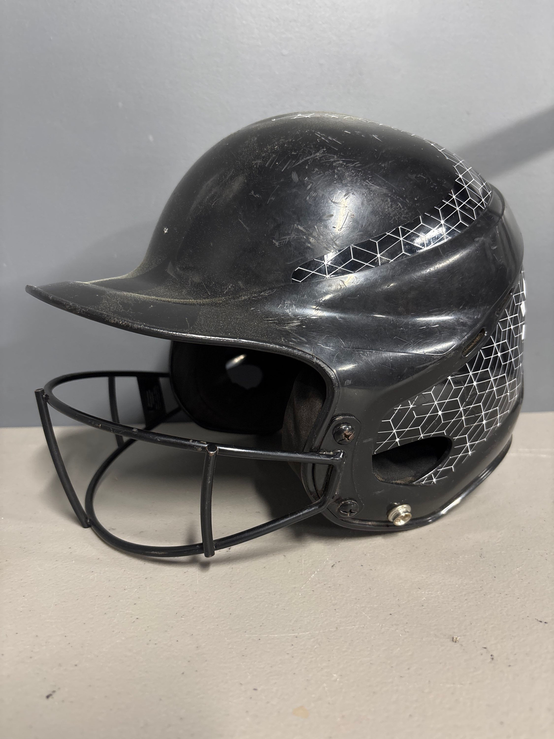 Rip-It Black Softball Helmet 