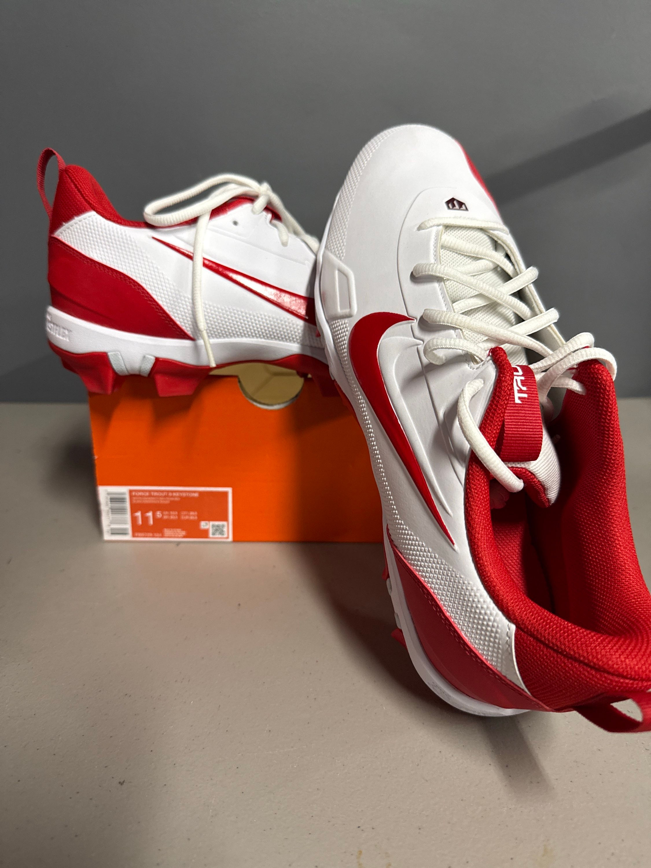 New Nike Force Trout Keystone Red Molded Cleats 11.5