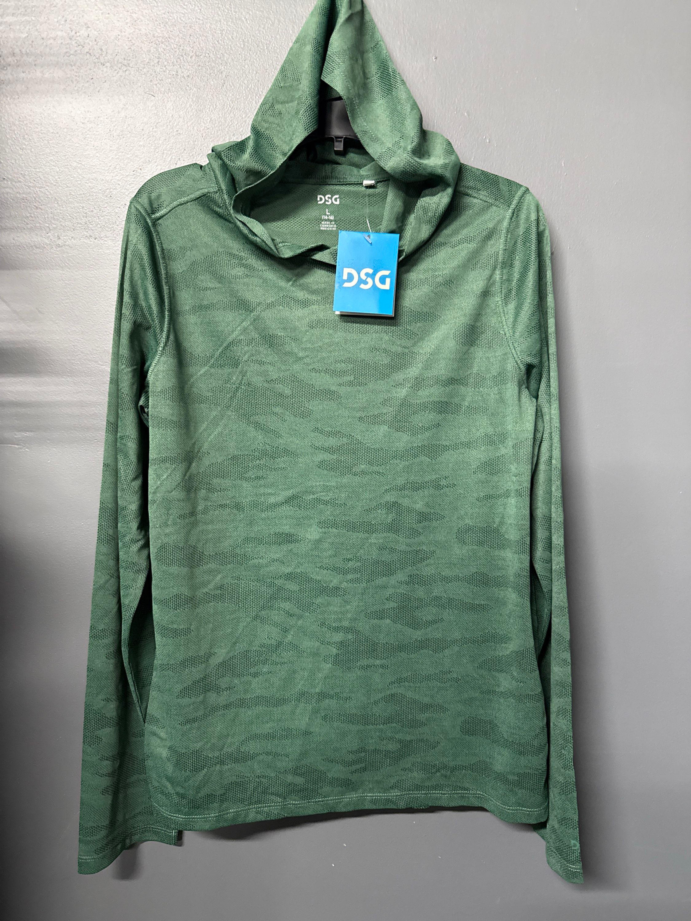New DSG Green Movement Hooded Shirt YL
