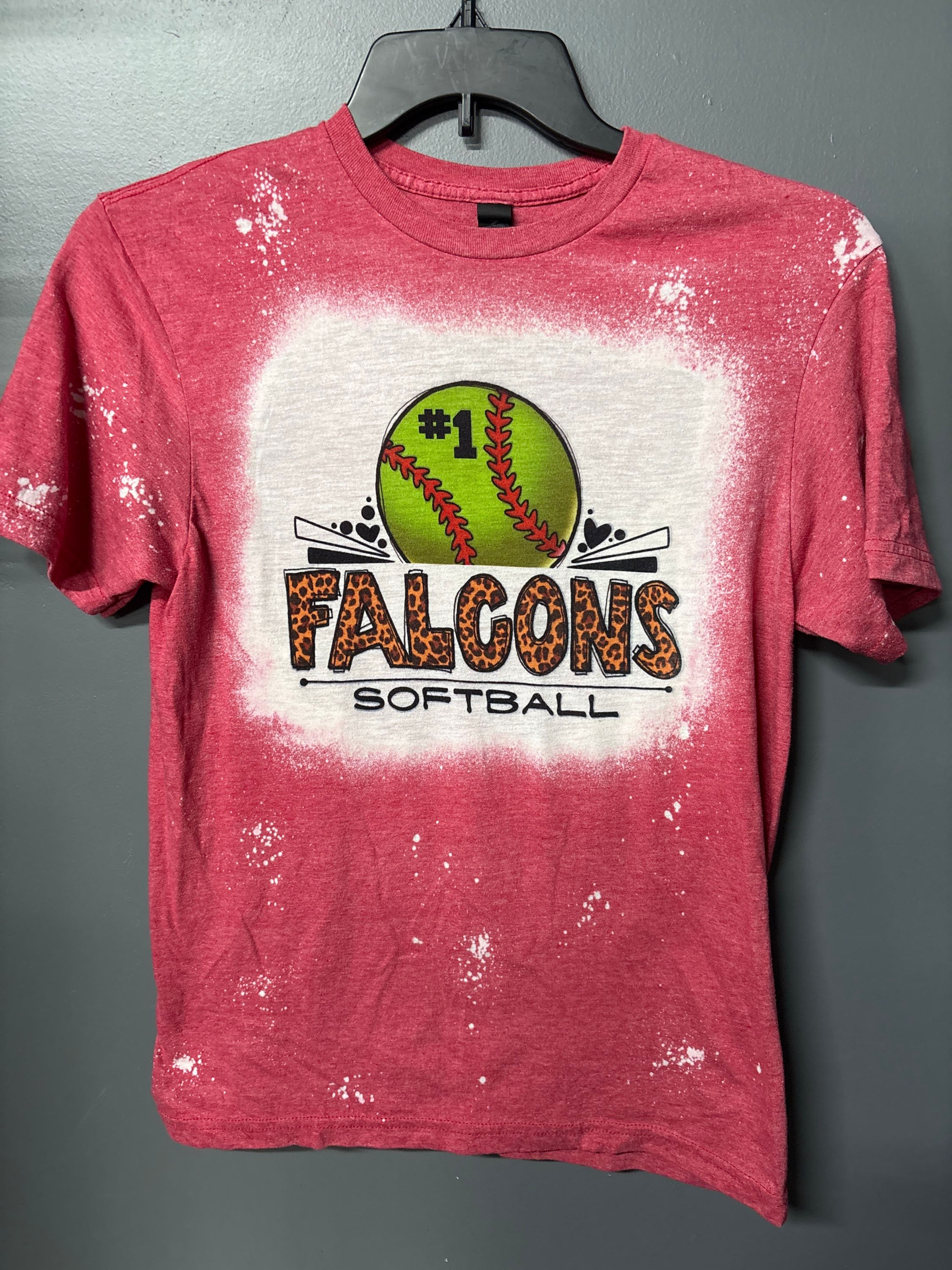 Frost Falcons Red Softball T-Shirt AM