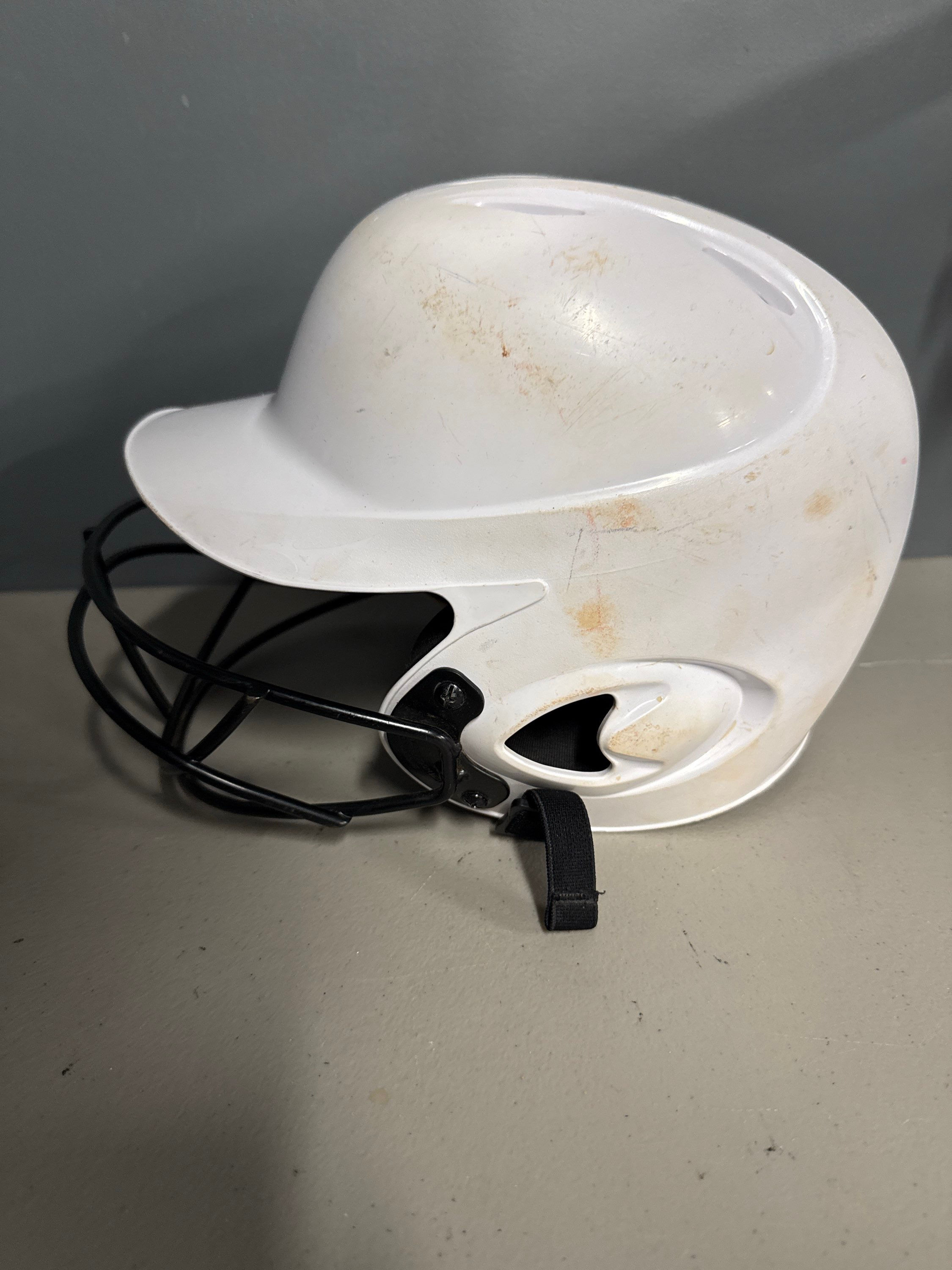 Mizuno White Softball Helmet