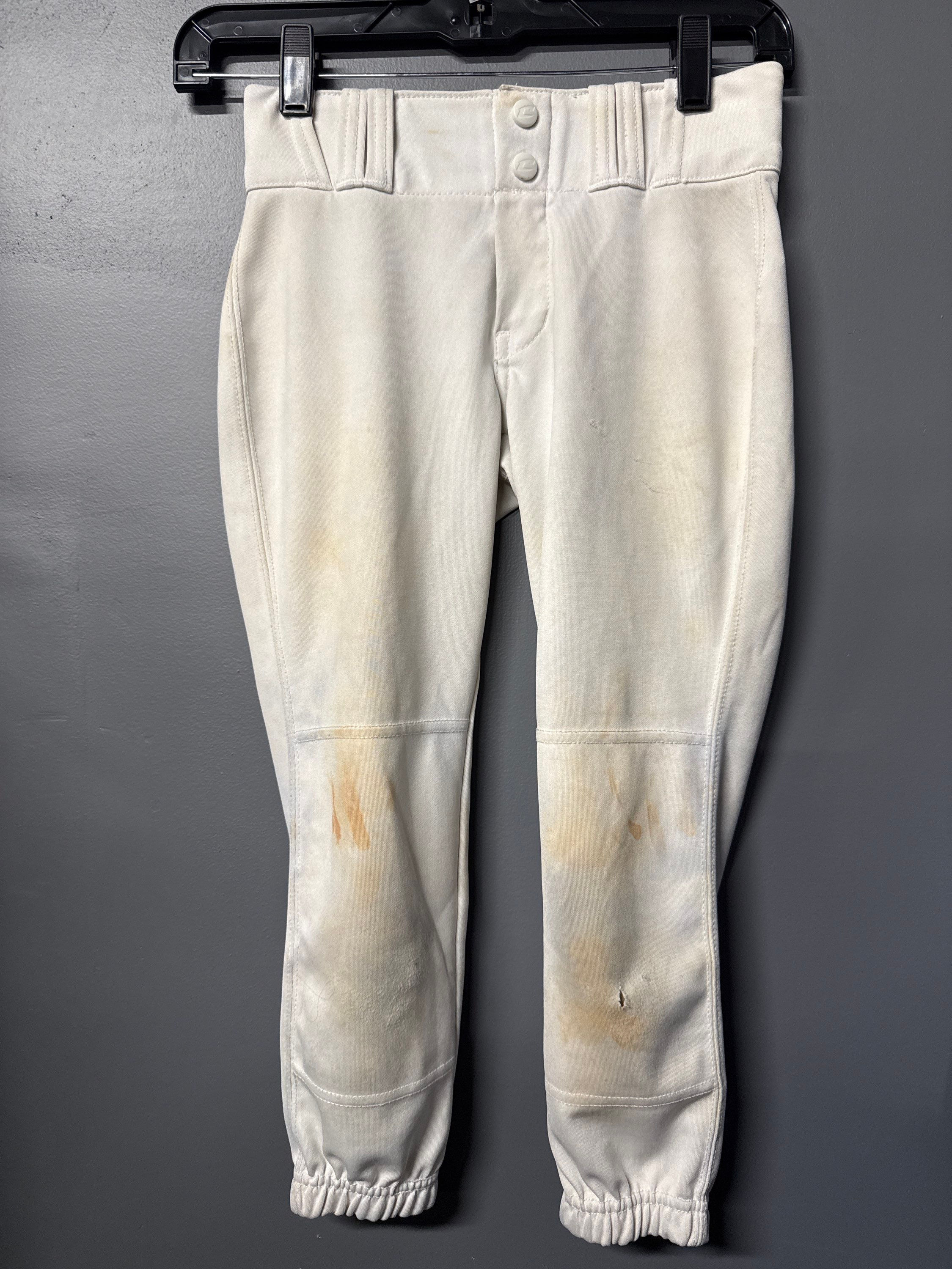 Champro White Softball Pants (shows stains) YM