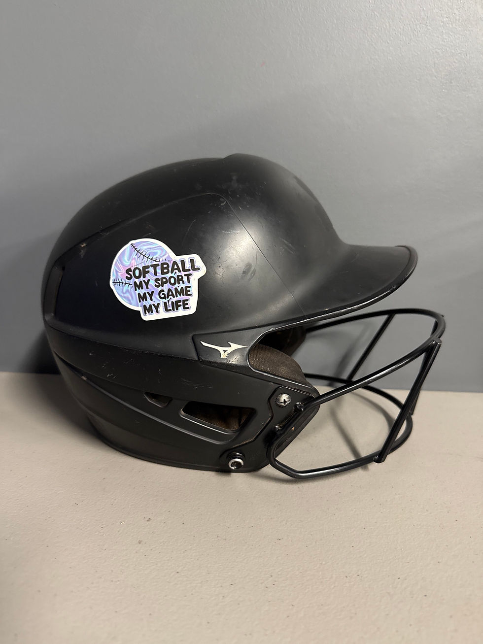 Thumbnail: Mizuno Black Softball Helmet