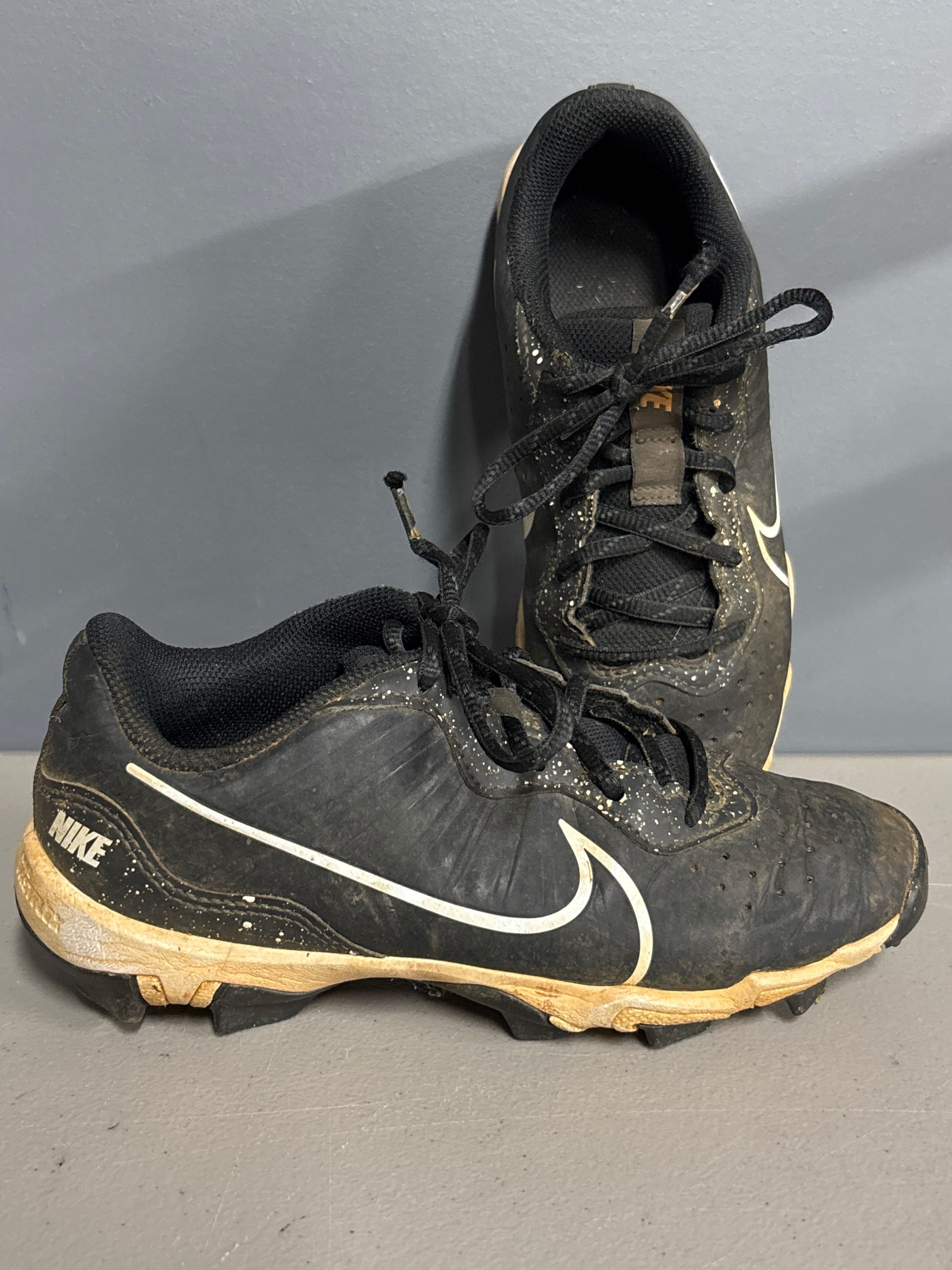 Nike Black White Speckle Cleats 3
