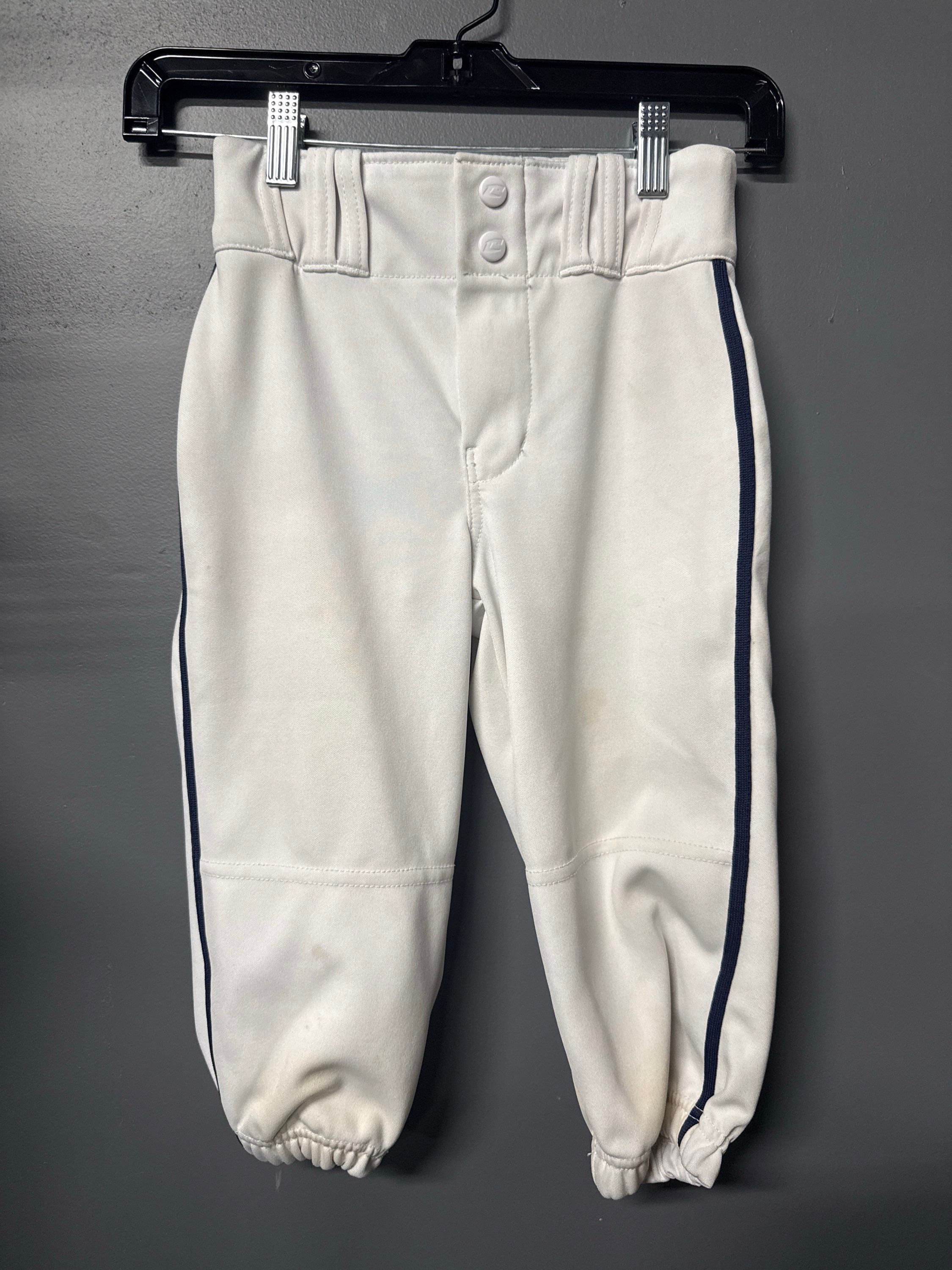 Champro White with Navy Piping Pants YS