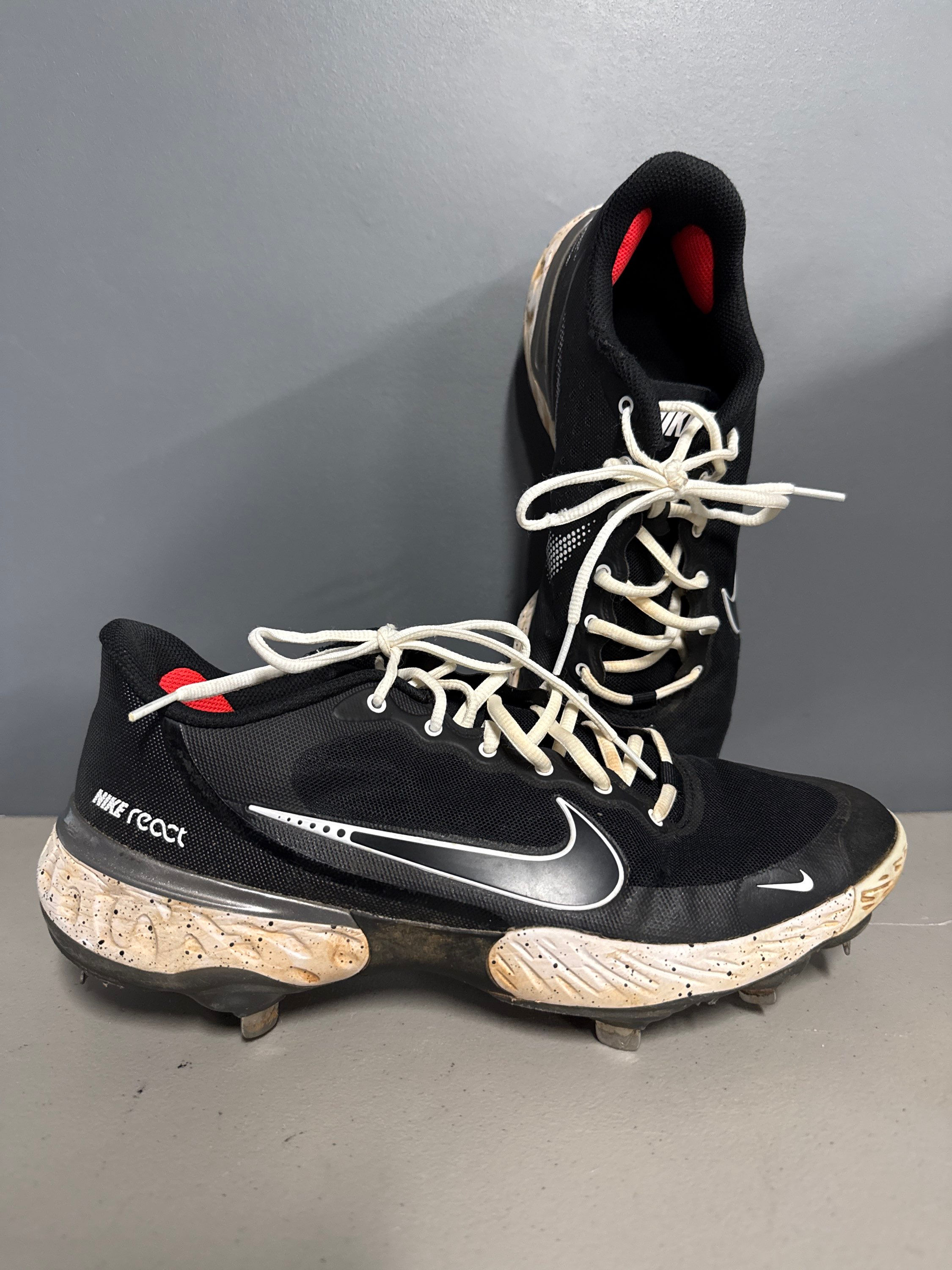 Nike React Black Spiked Cleats 11