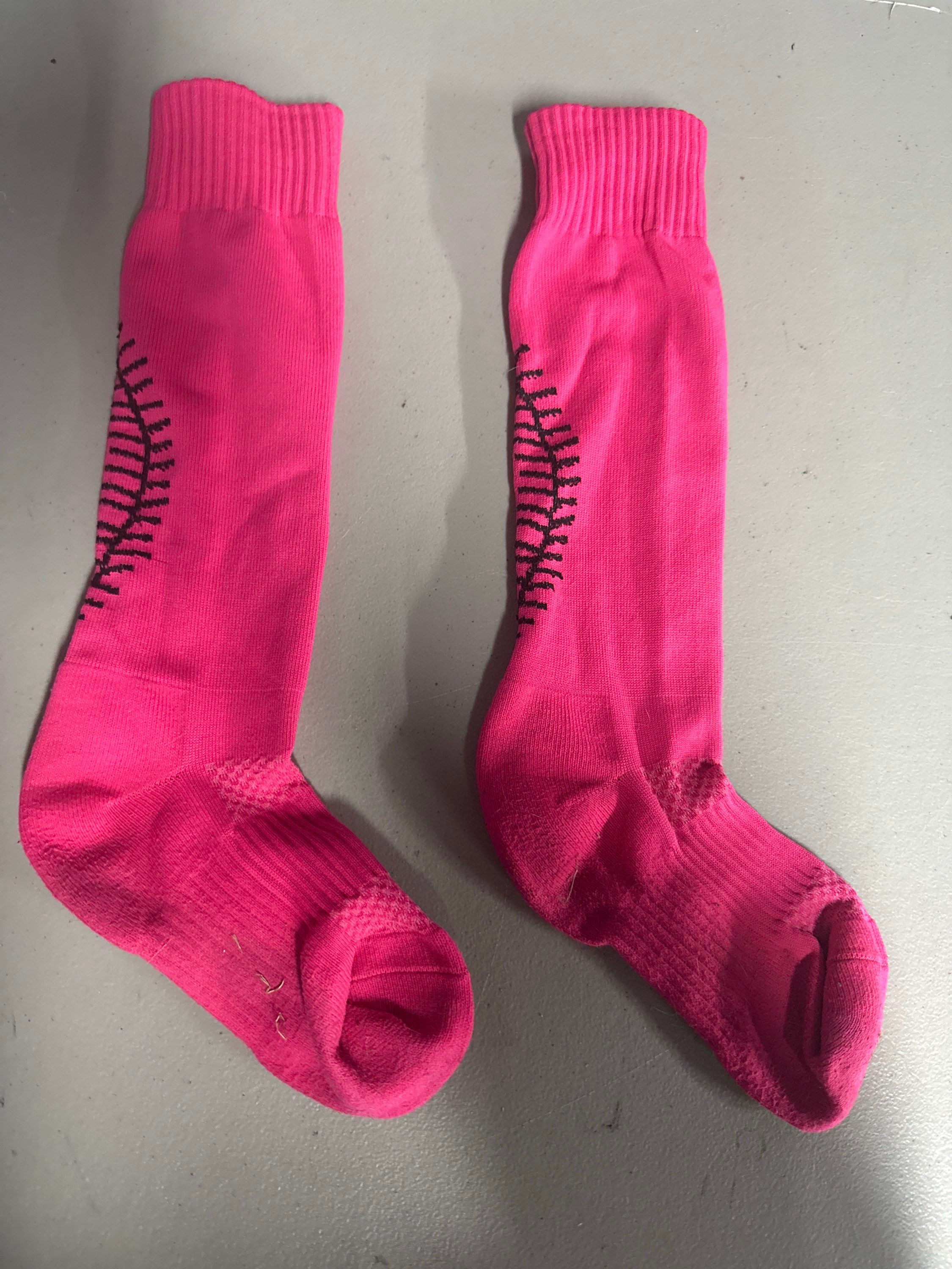 Pink Softball Socks