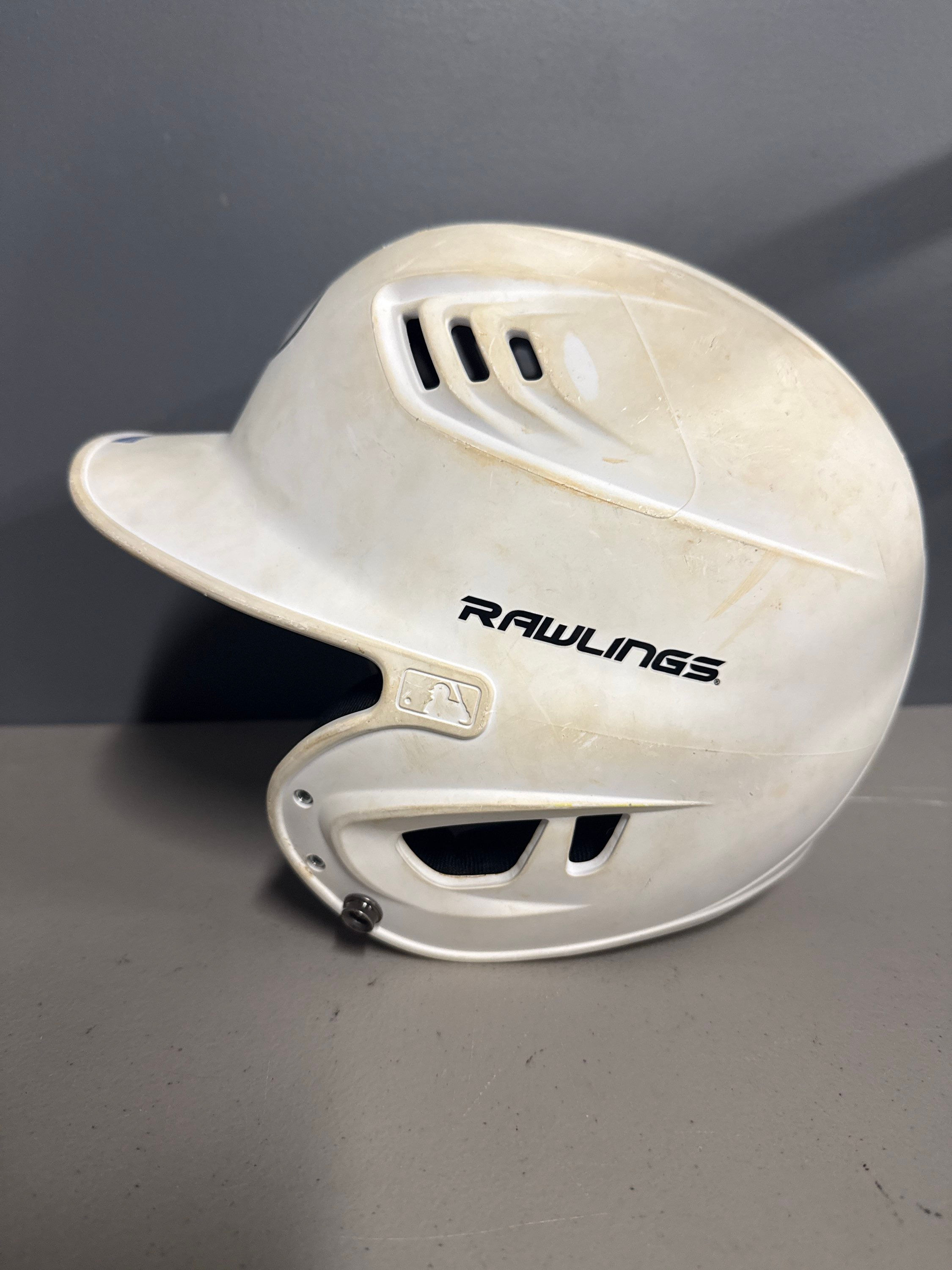Rawlings Matte White Baseball Helmet