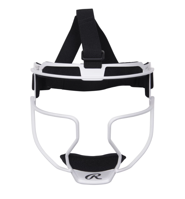 NEW Rawlings Hi-Viz Softball Fielder's Mask White; Youth