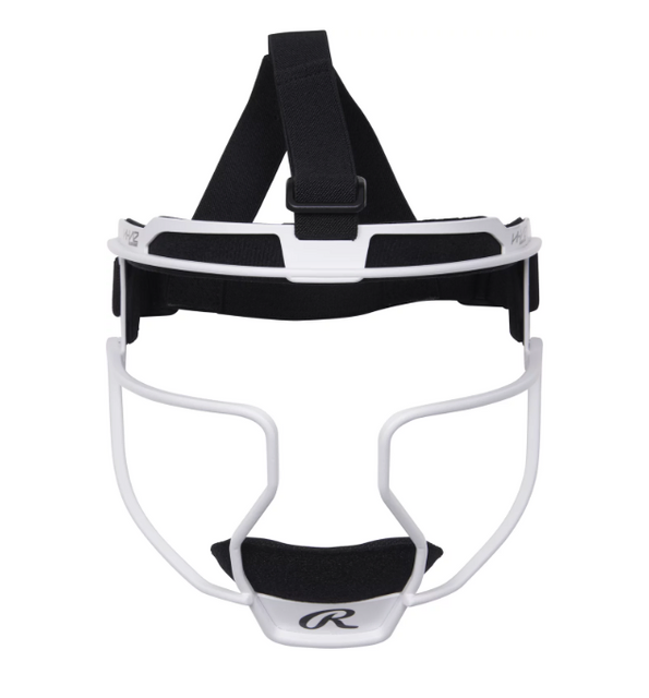 NEW Rawlings Hi-Viz Softball Fielder's Mask White; Youth
