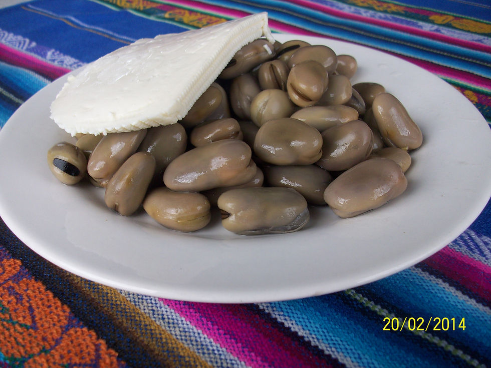 Habas con queso