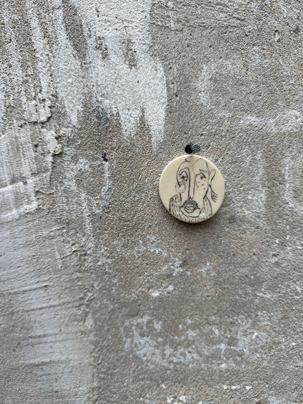 Miniaturbild: Kopfgewusel – Mini Wandbild rund