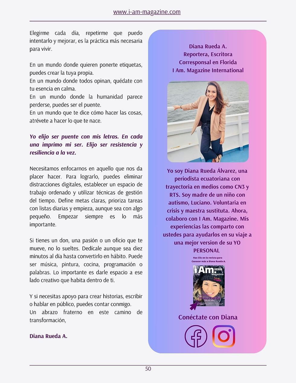 UNA DEDICATORIA A LAS LETRAS - Por Diana Rueda